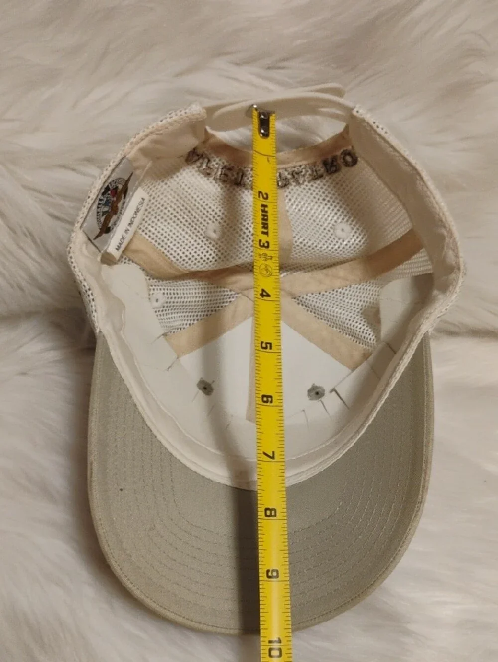 (C-75) Indianapolis Speedway Beige Mesh-Back Hat